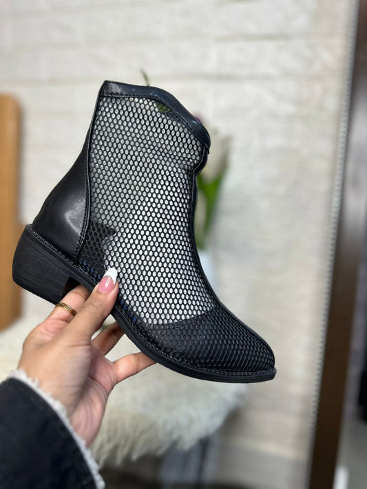 BLACK Net Hell Shoes