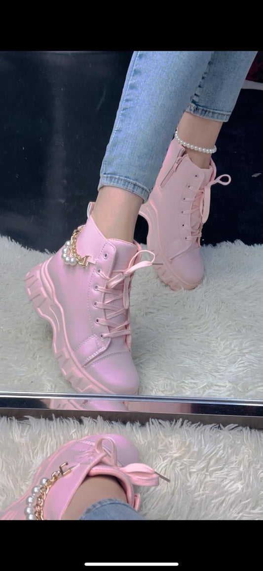 SIDE Chain Long Pink Shoes