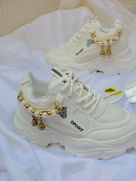 SIDE Chain White Shoes