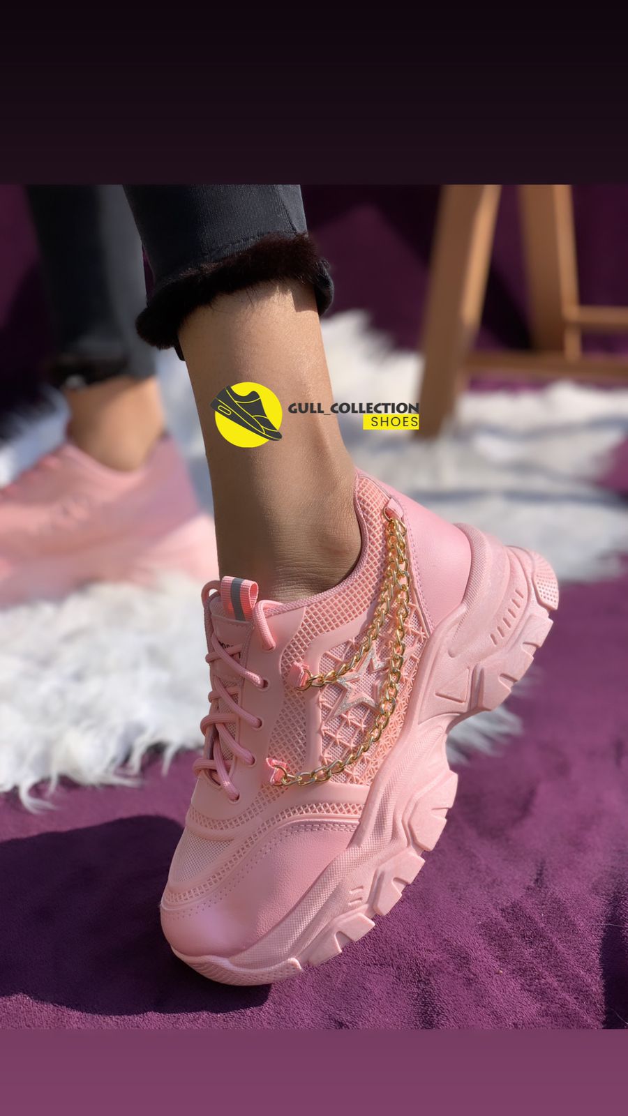 PINK Chunky Chain Shoes